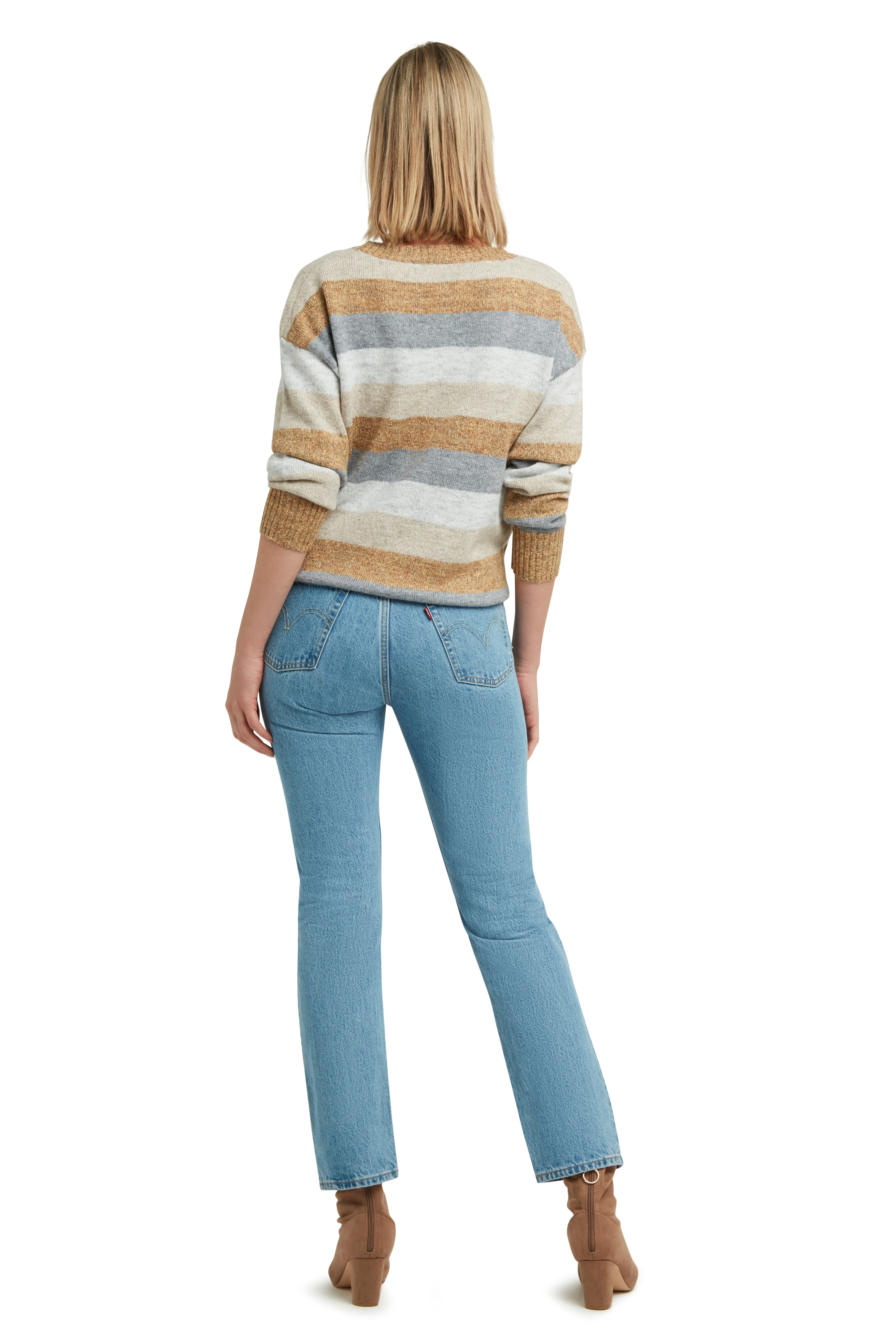 Crew Neck Stripe Sweater sold by H by Halston product image thumbnail 2