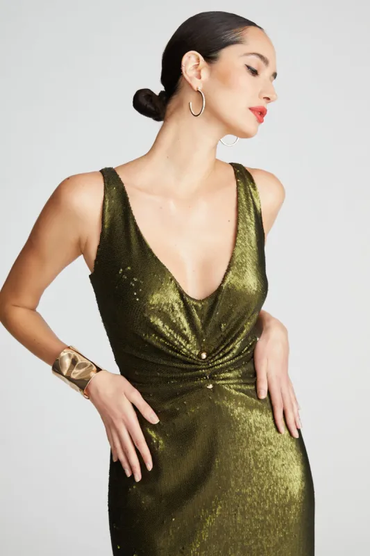 Cassandra Gown In Sequin sold by H by Halston