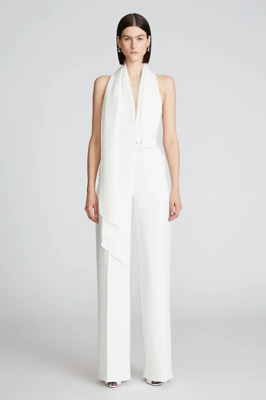 Mel Jumpsuit In Stretch Crepe sold by H by Halston