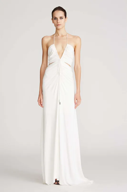 Grace Ruched Jersey Gown sold by H by Halston