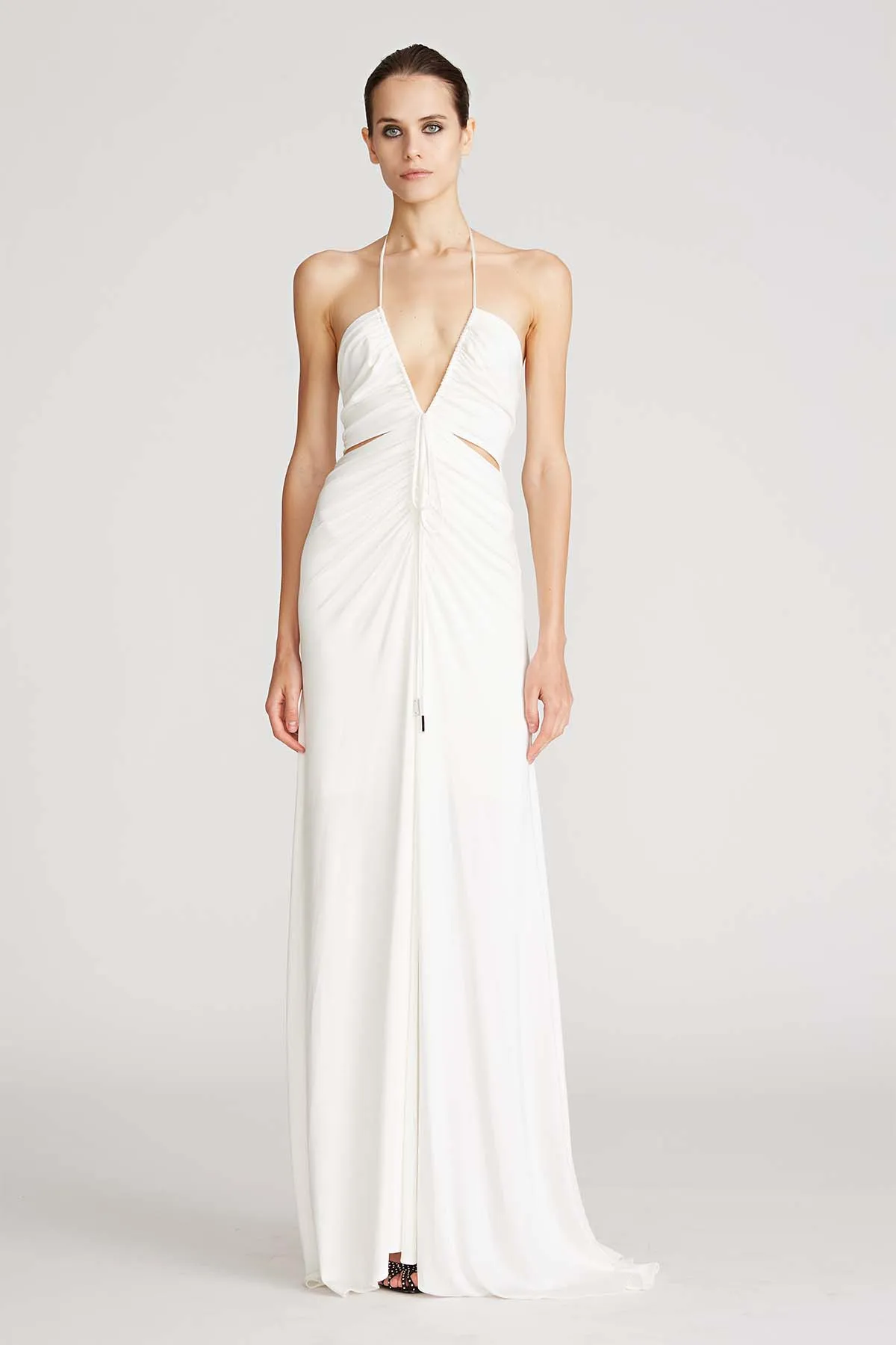 Grace Ruched Jersey Gown sold by H by Halston