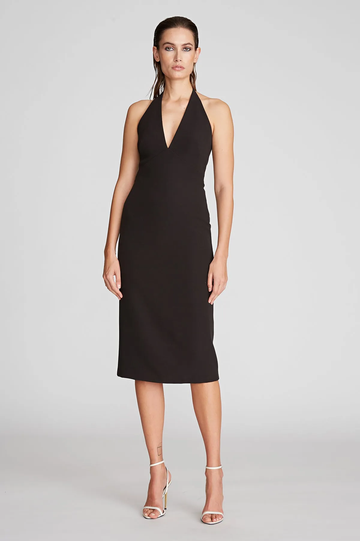 Wyatt Dress In Stretch Crepe sold by H by Halston
