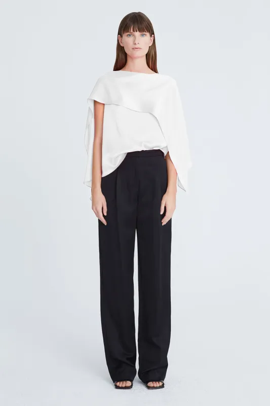 Dahlia Charmeuse Draped Top sold by H by Halston