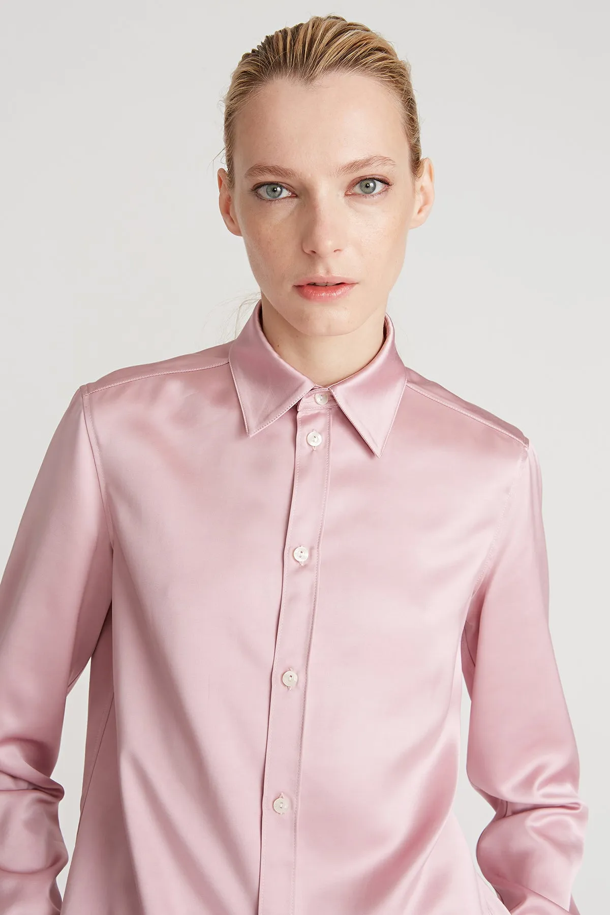 Mal Satin Shirt sold by H by Halston product image thumbnail 3