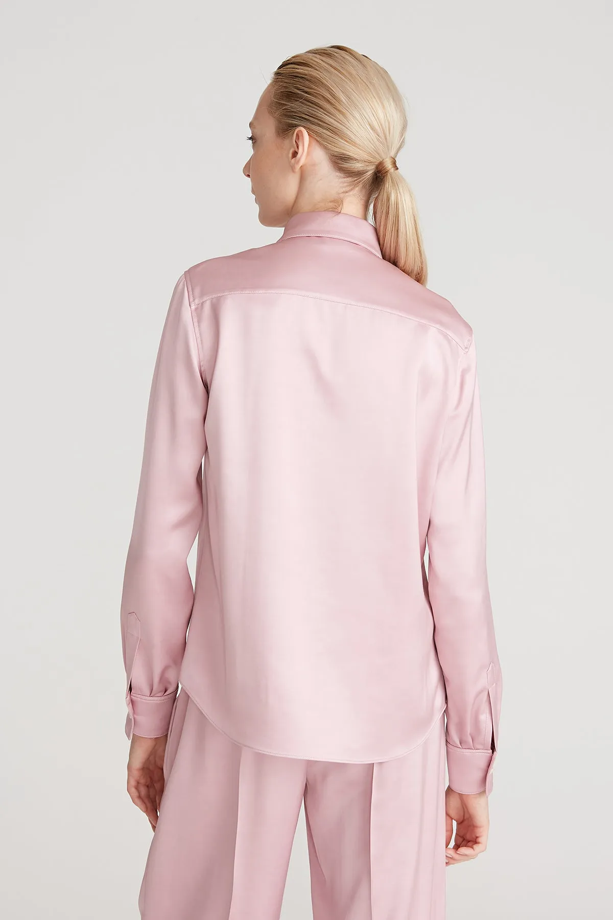Mal Satin Shirt sold by H by Halston product image thumbnail 4