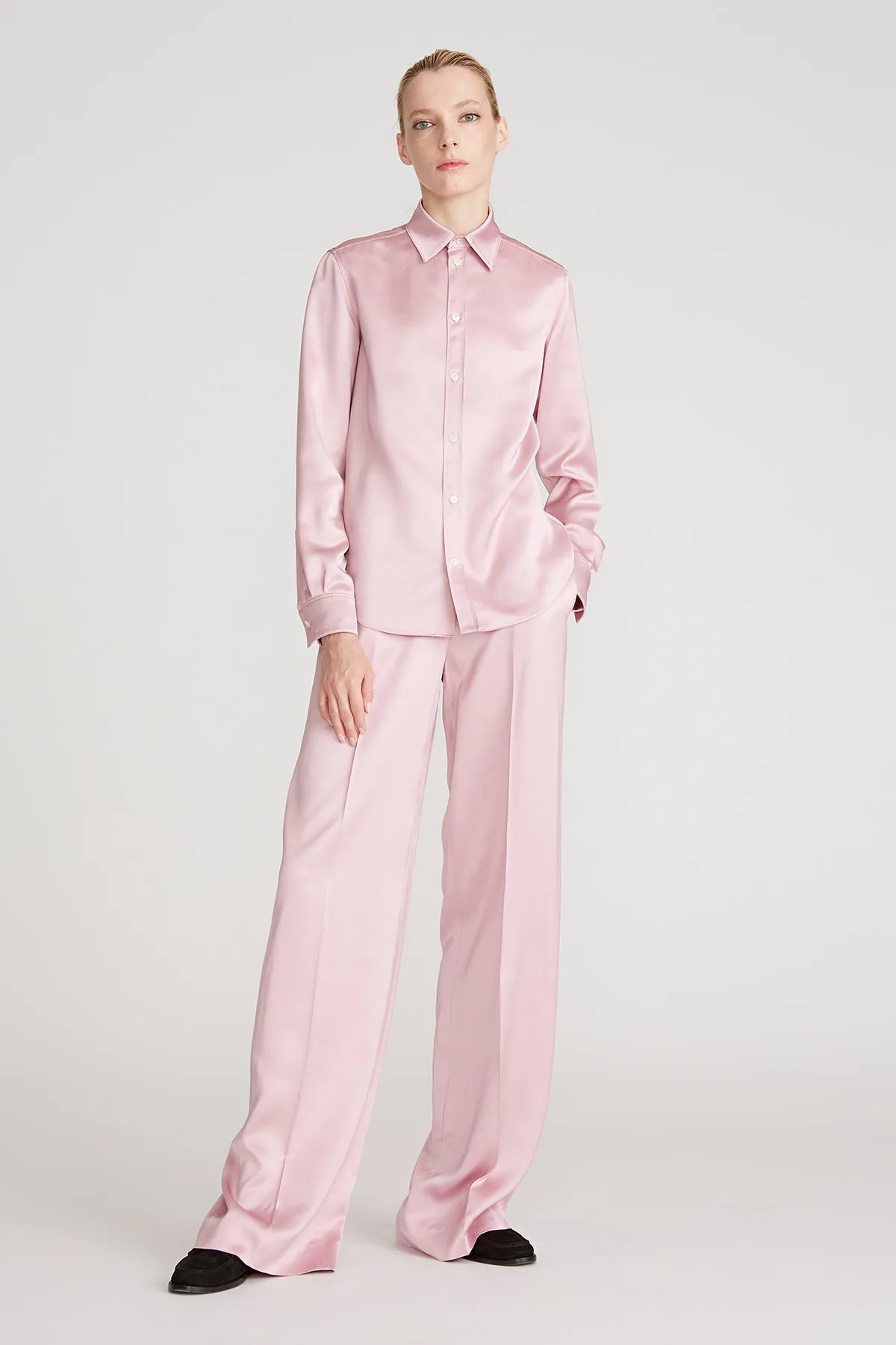 Mal Satin Shirt sold by H by Halston product image thumbnail 5