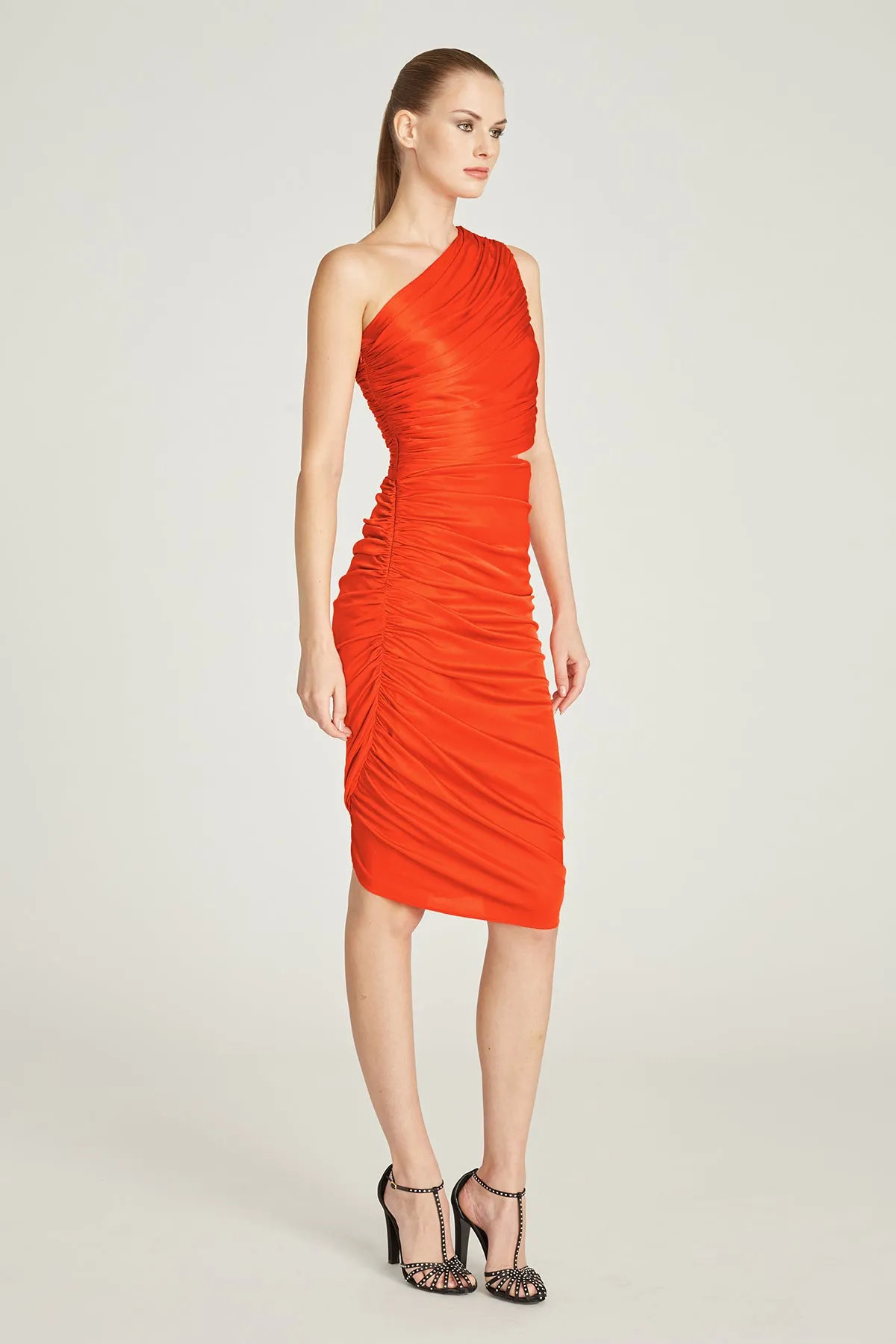 Cassidy Jersey Ruched Cocktail sold by H by Halston product image thumbnail 3
