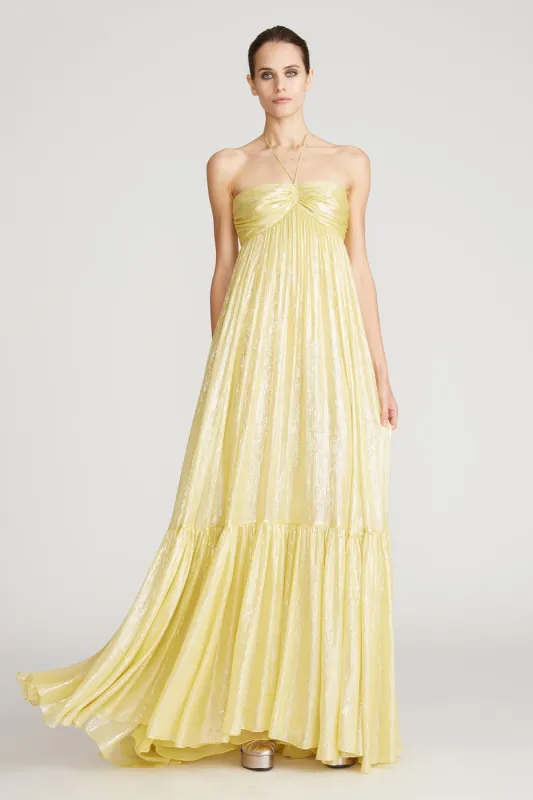 Reia Lurex Chiffon Halter Gown sold by H by Halston