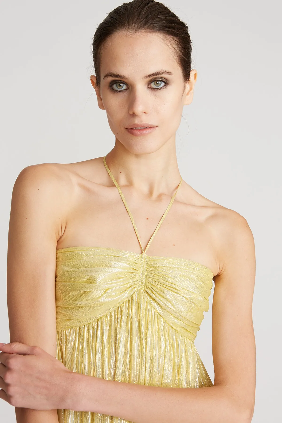 Reia Lurex Chiffon Halter Gown sold by H by Halston product image thumbnail 4