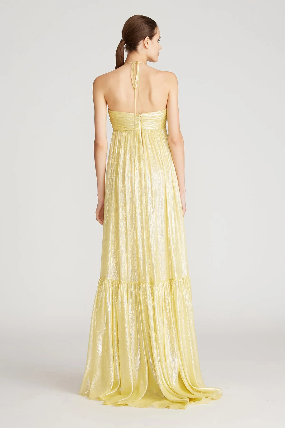 Reia Lurex Chiffon Halter Gown sold by H by Halston product image thumbnail 2