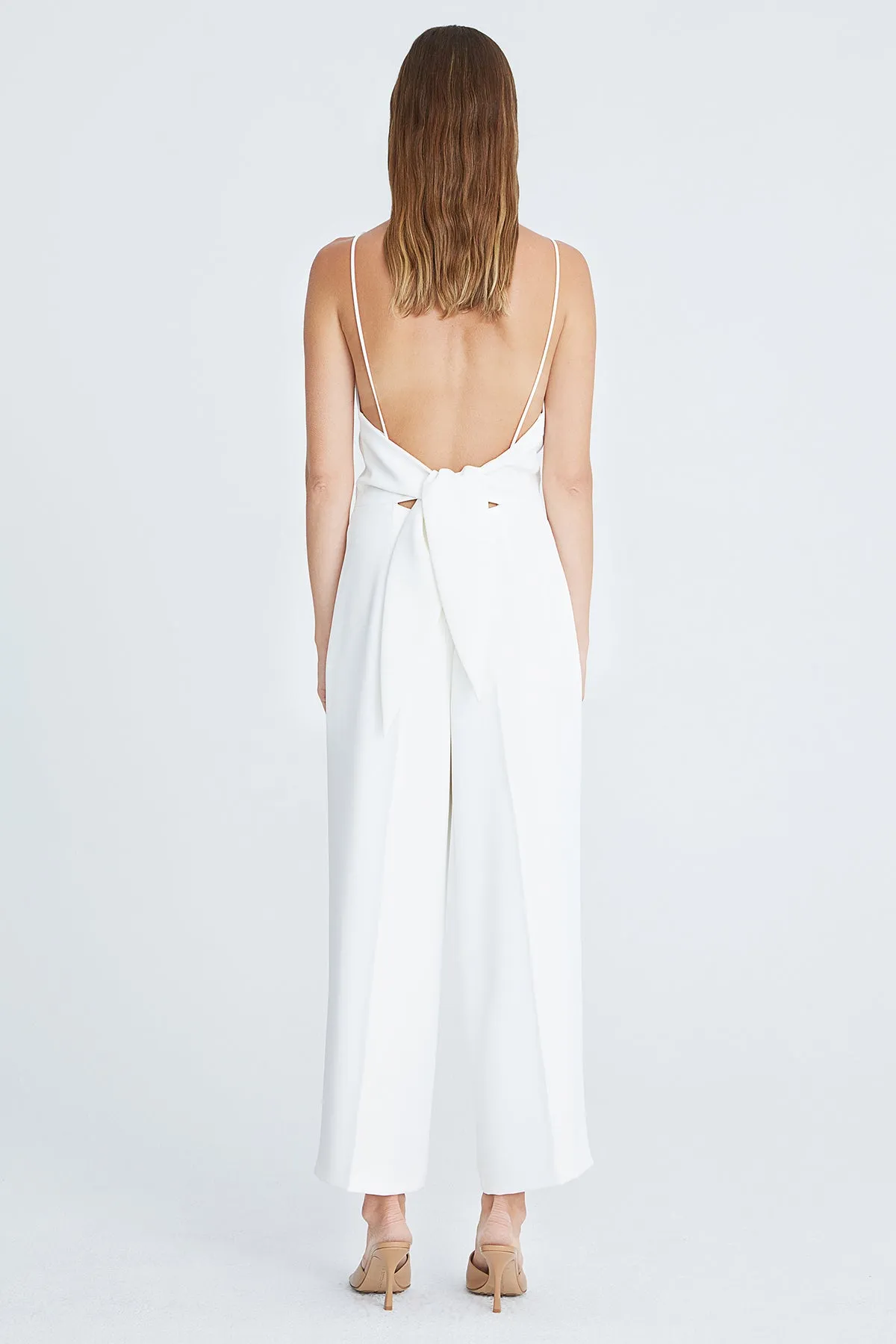 Julianna Crepe V-Neck Jumpsuit sold by H by Halston product image thumbnail 2