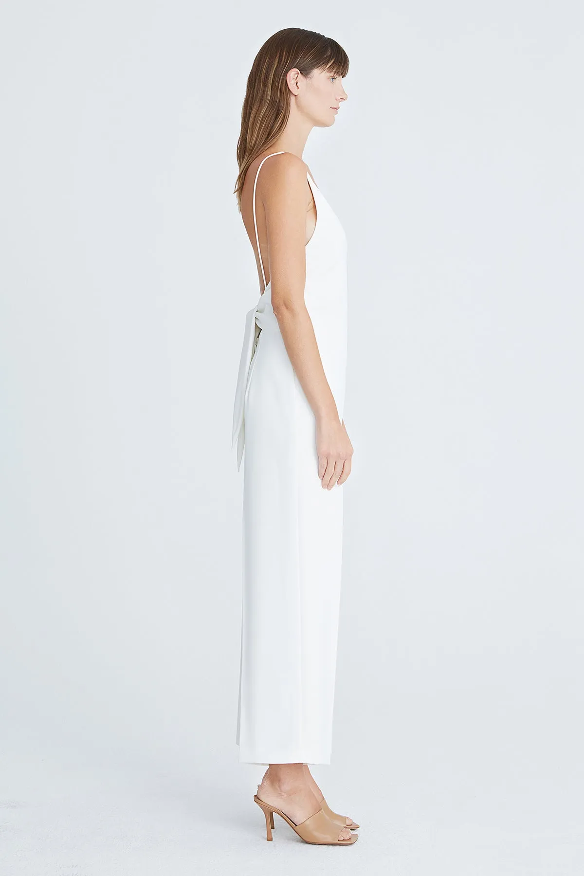 Julianna Crepe V-Neck Jumpsuit sold by H by Halston product image thumbnail 3