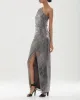 Helen Metallic Knit Gown sold by H by Halston