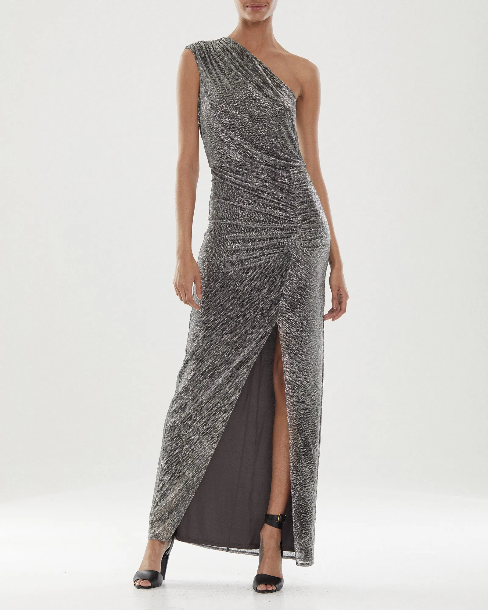Helen Metallic Knit Gown sold by H by Halston