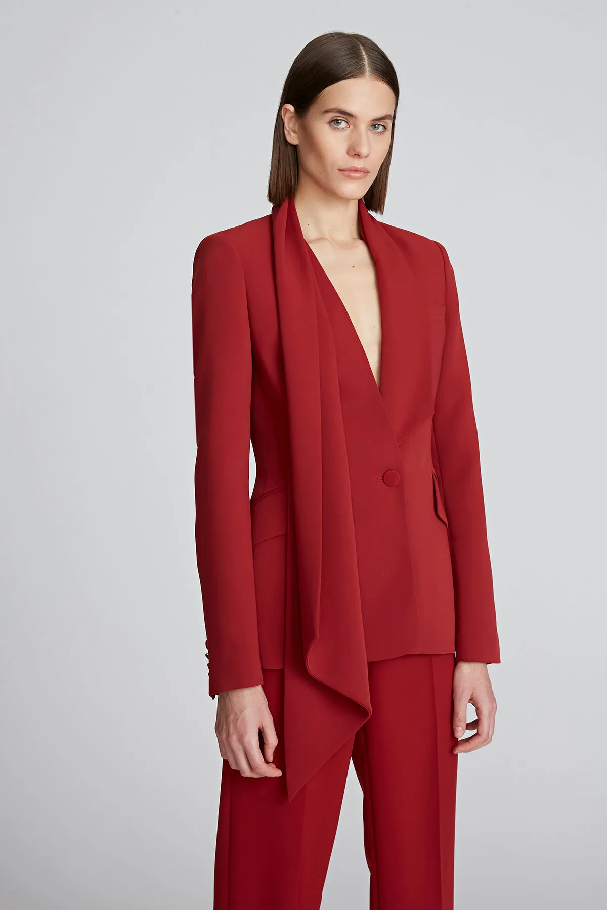 Marlee Jacket In Stretch Crepe sold by H by Halston product image thumbnail 4