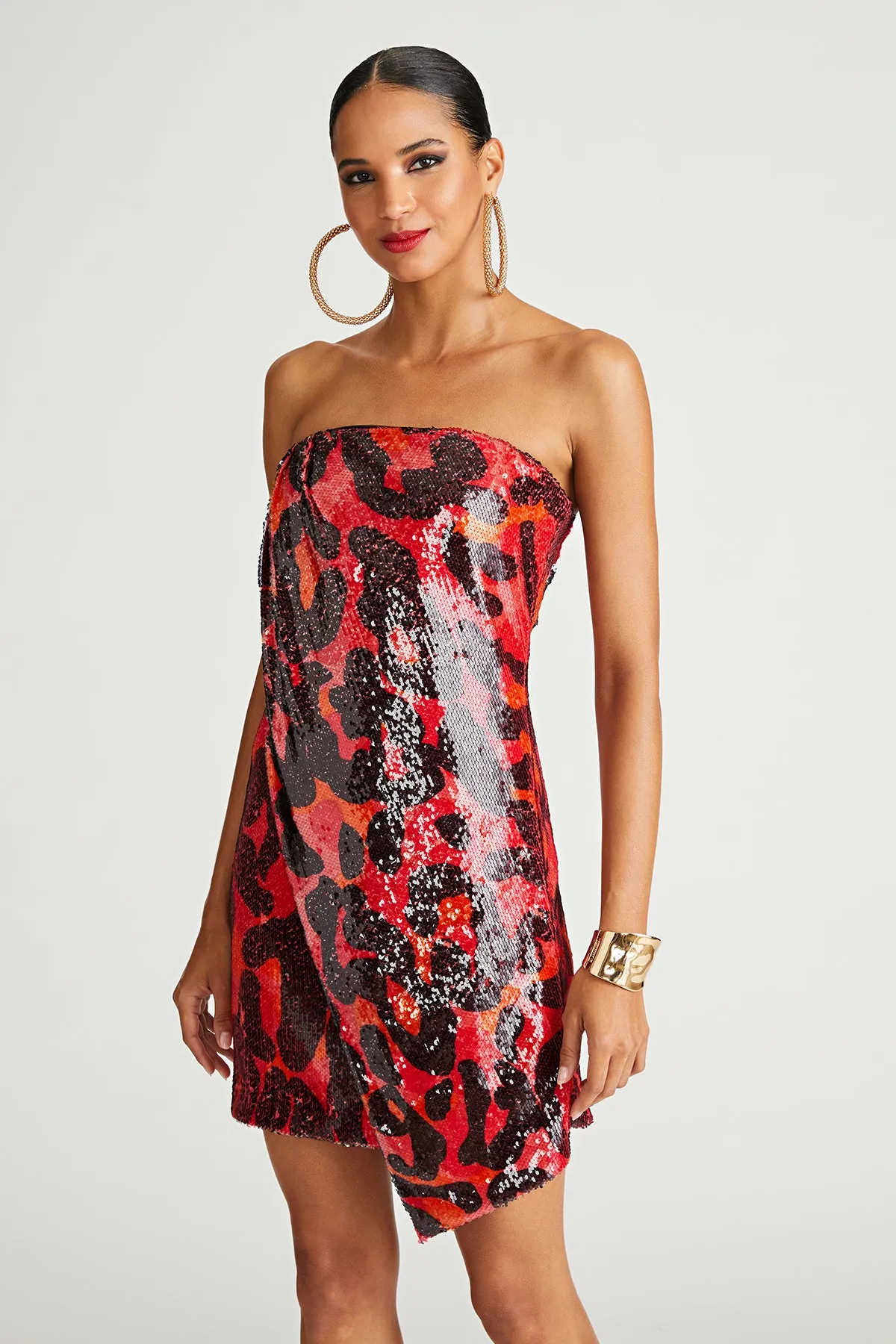 Ari Dress In Printed Sequin sold by H by Halston product image thumbnail 4