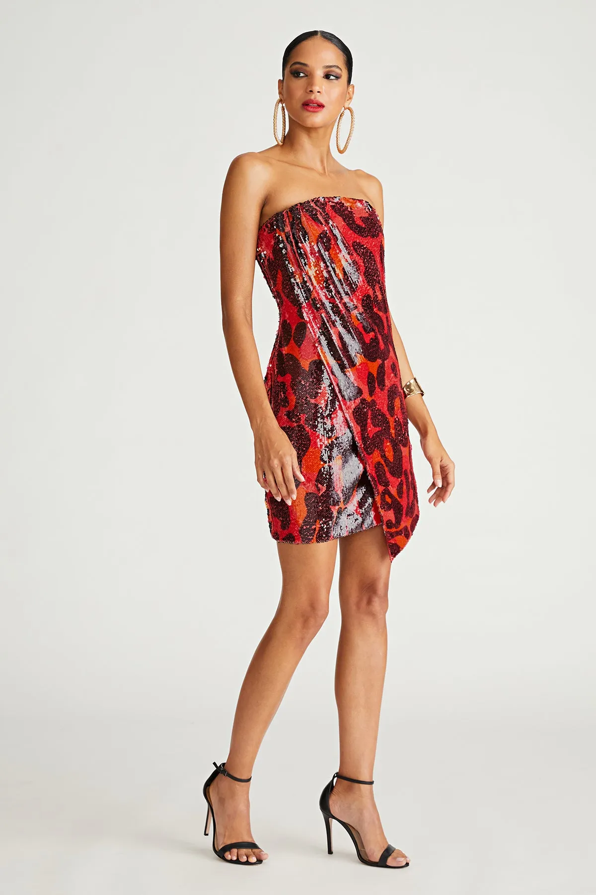 Ari Dress In Printed Sequin sold by H by Halston product image thumbnail 3