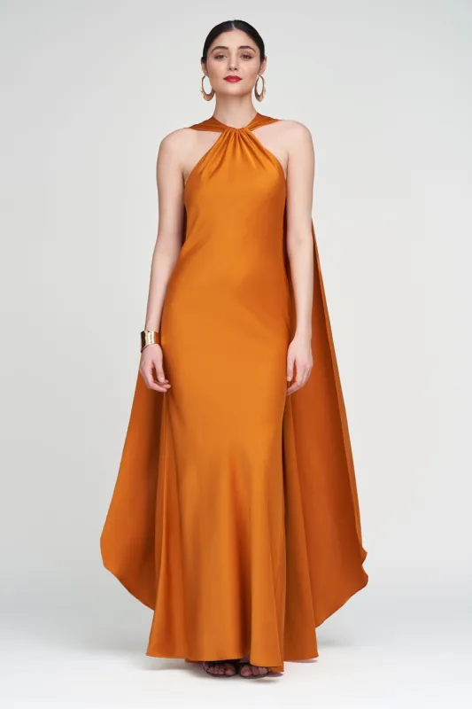 Reta Gown In Satin sold by H by Halston