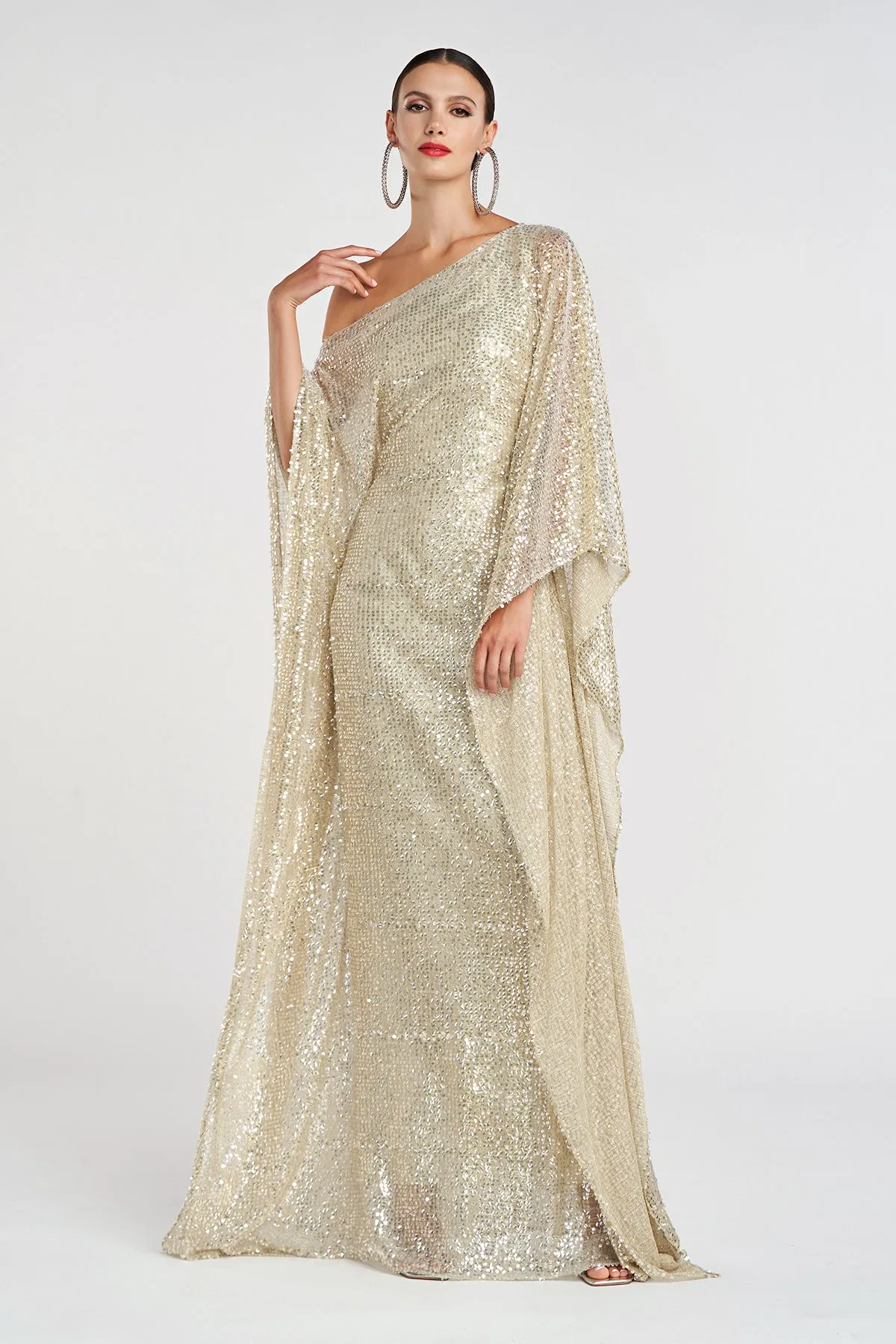 Dee Gown In Tulle Lurex Sequin sold by H by Halston