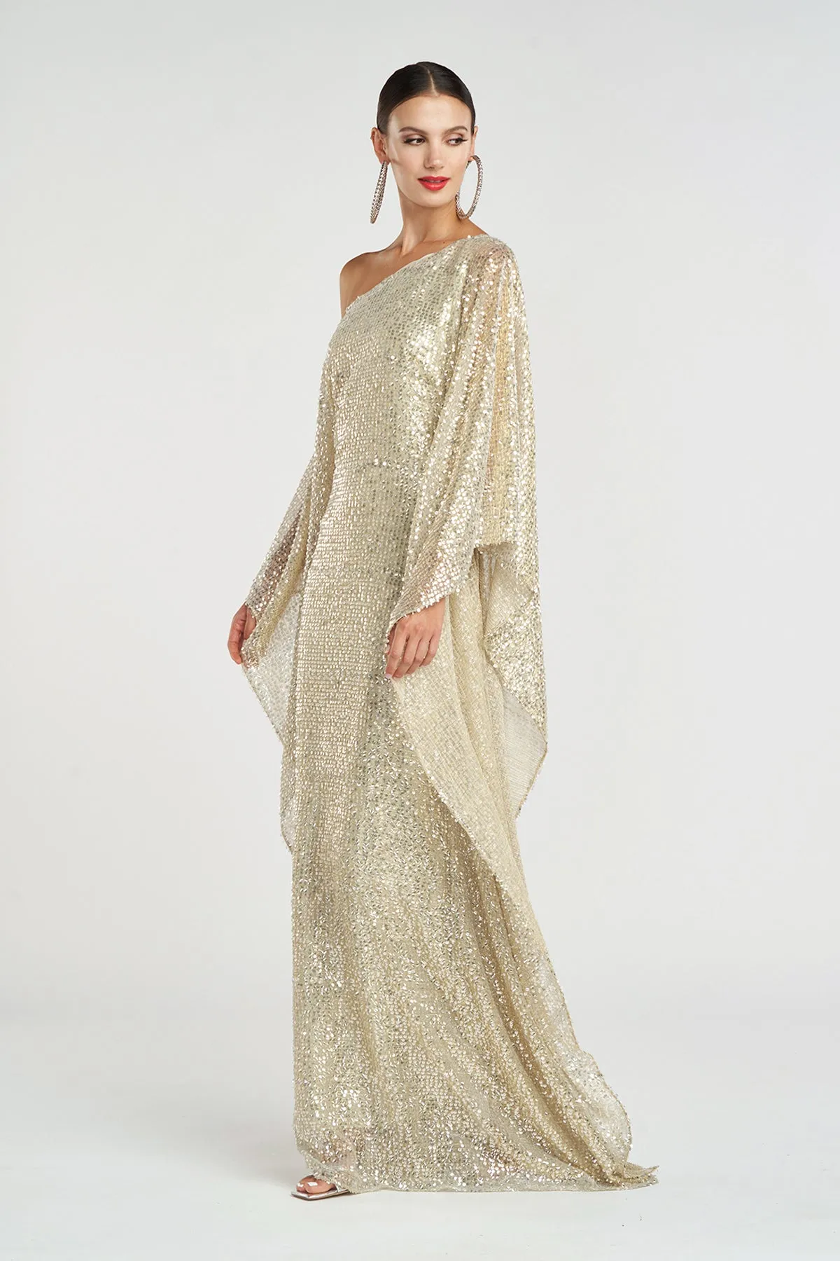 Dee Gown In Tulle Lurex Sequin sold by H by Halston product image thumbnail 3