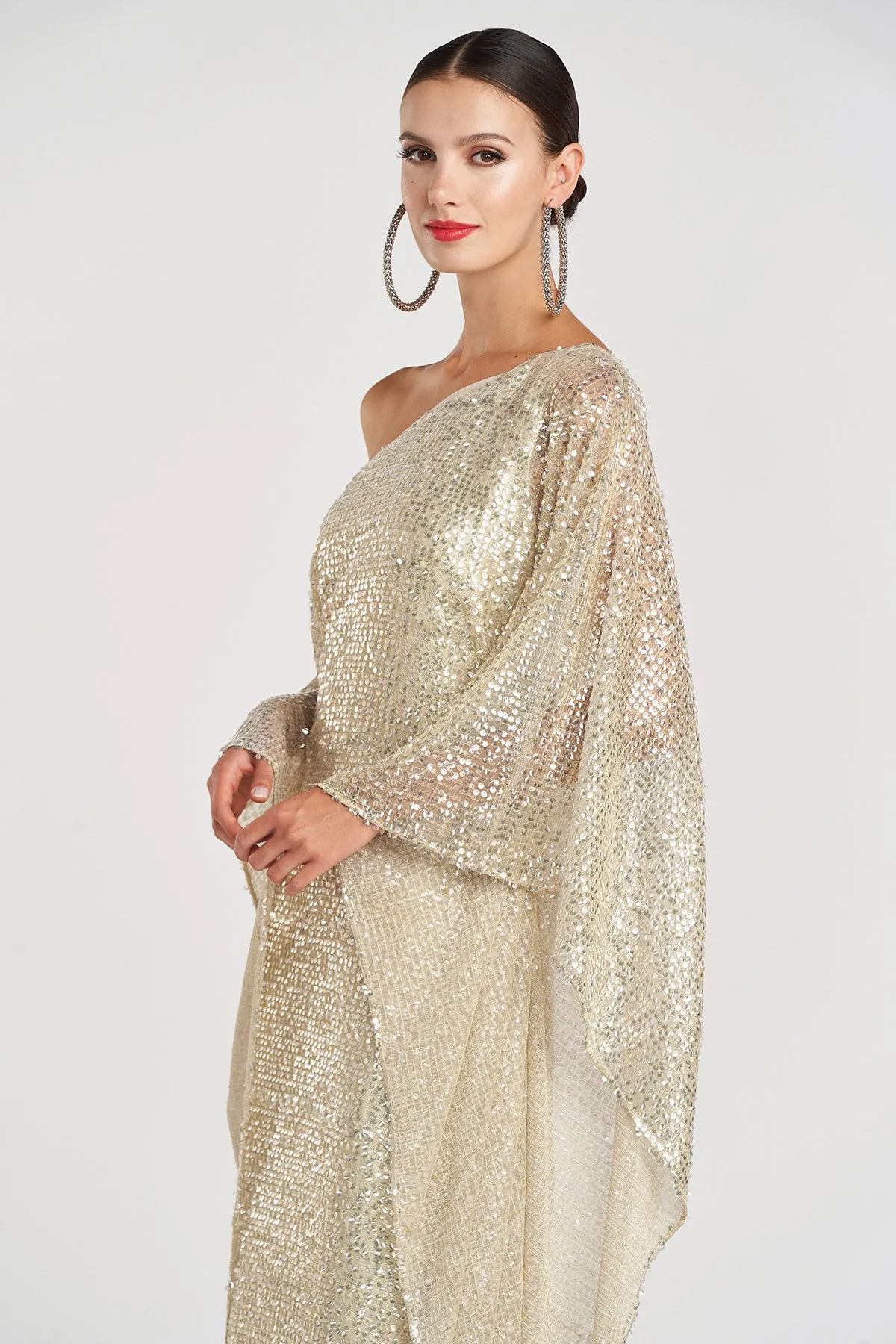 Dee Gown In Tulle Lurex Sequin sold by H by Halston product image thumbnail 4