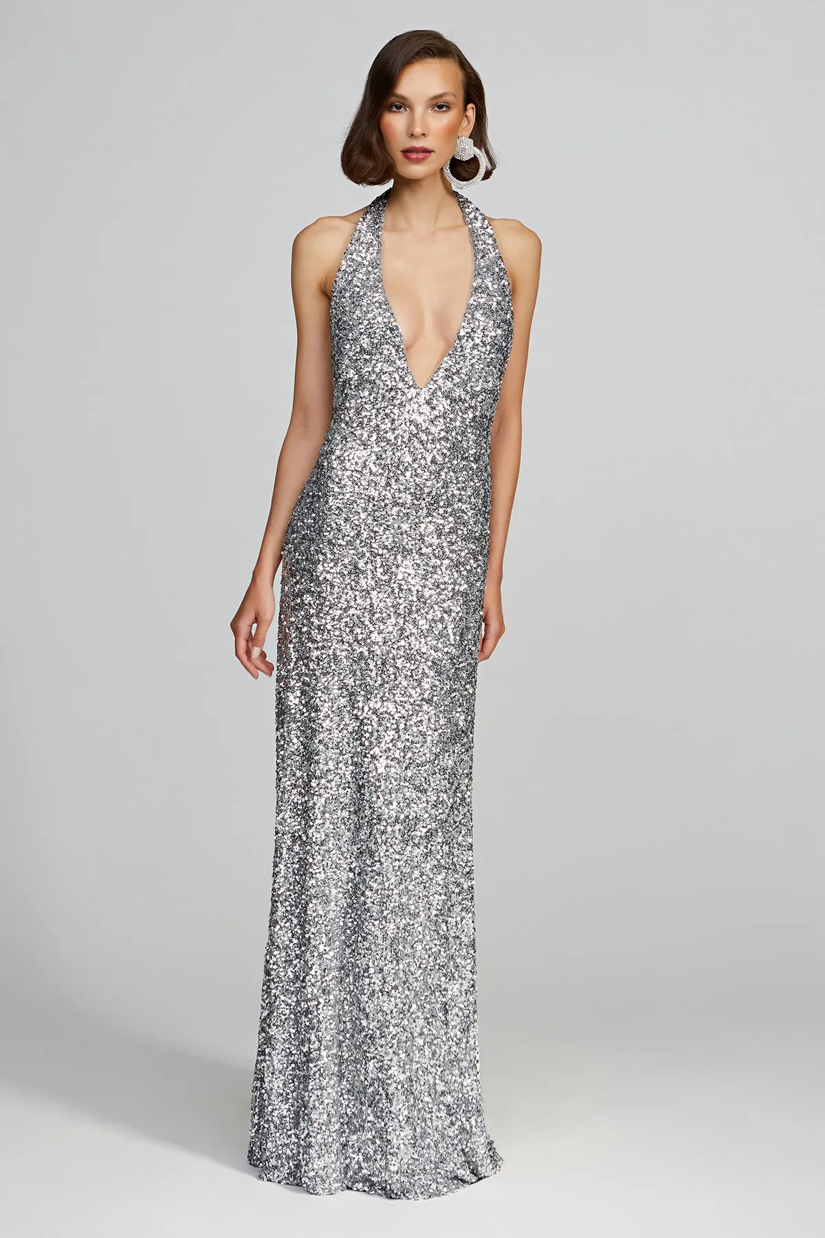 Ena Gown In Sequin sold by H by Halston