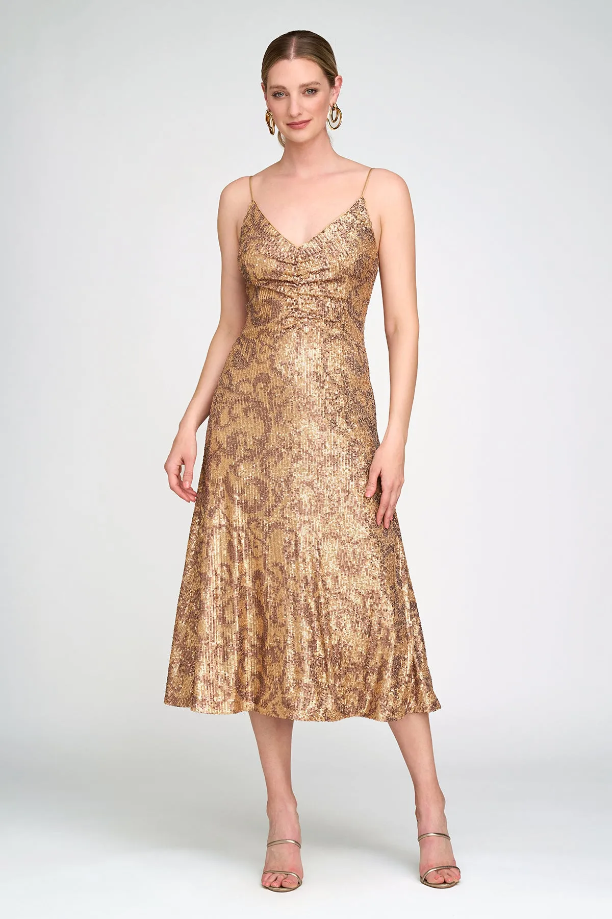 Essence Dress In Leo Sequin sold by H by Halston
