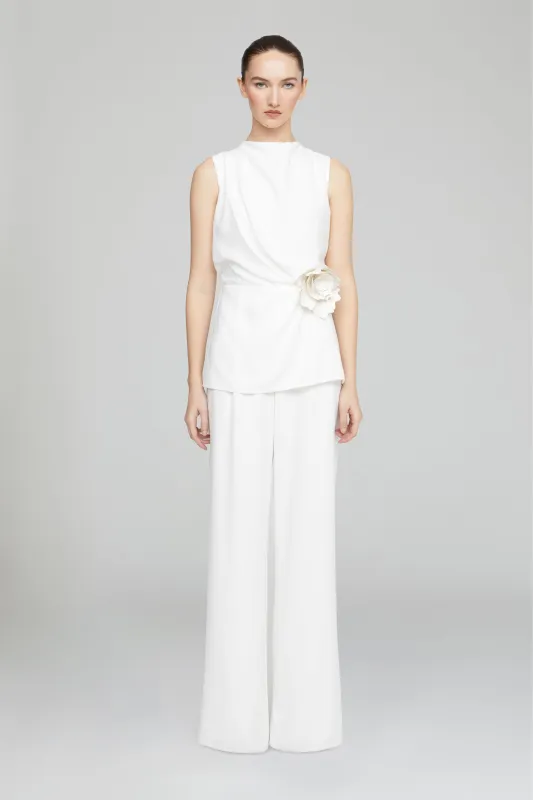 Zahara Crepe Jumpsuit sold by H by Halston
