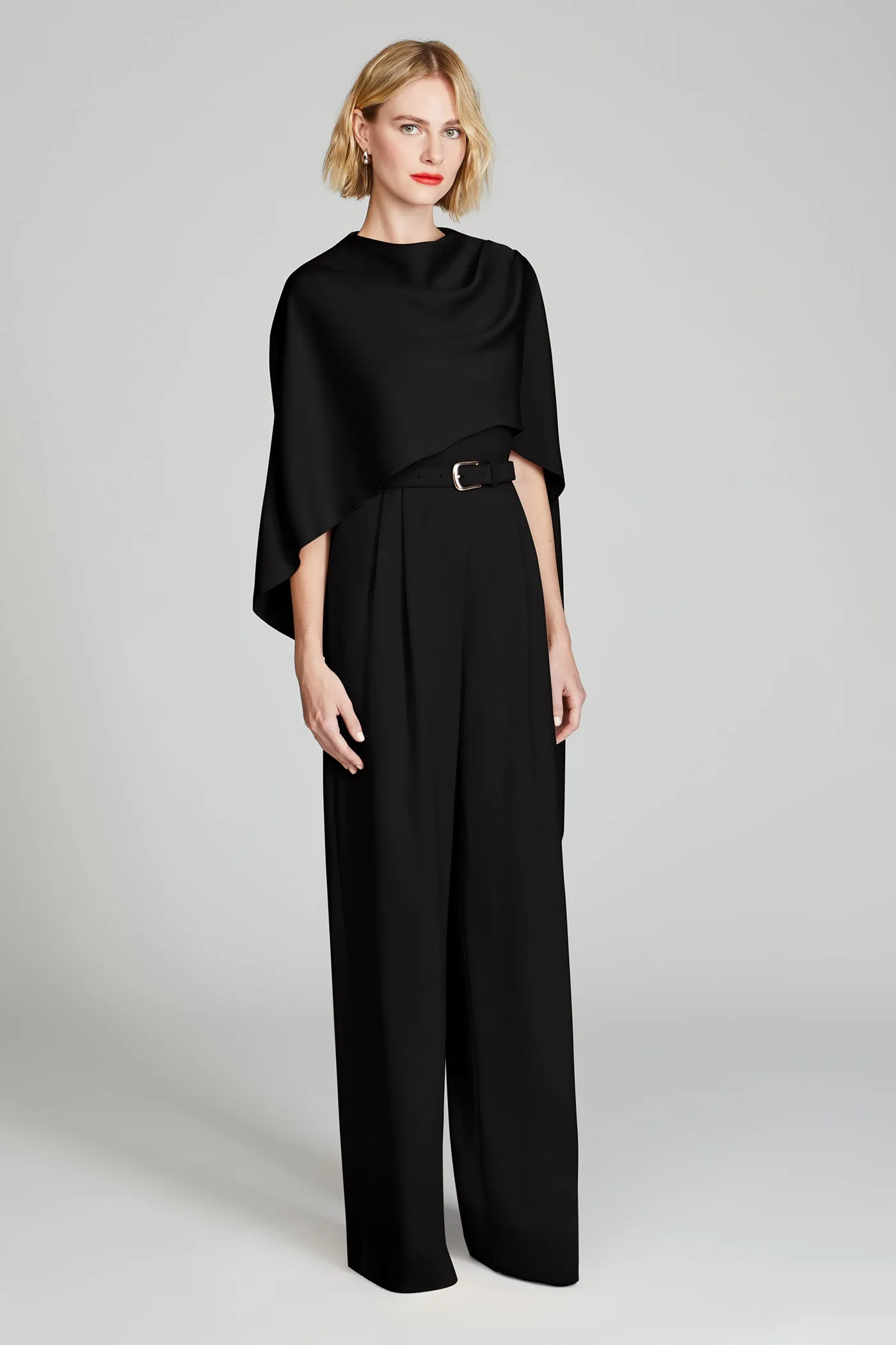 Paulette Crepe Jumpsuit sold by H by Halston