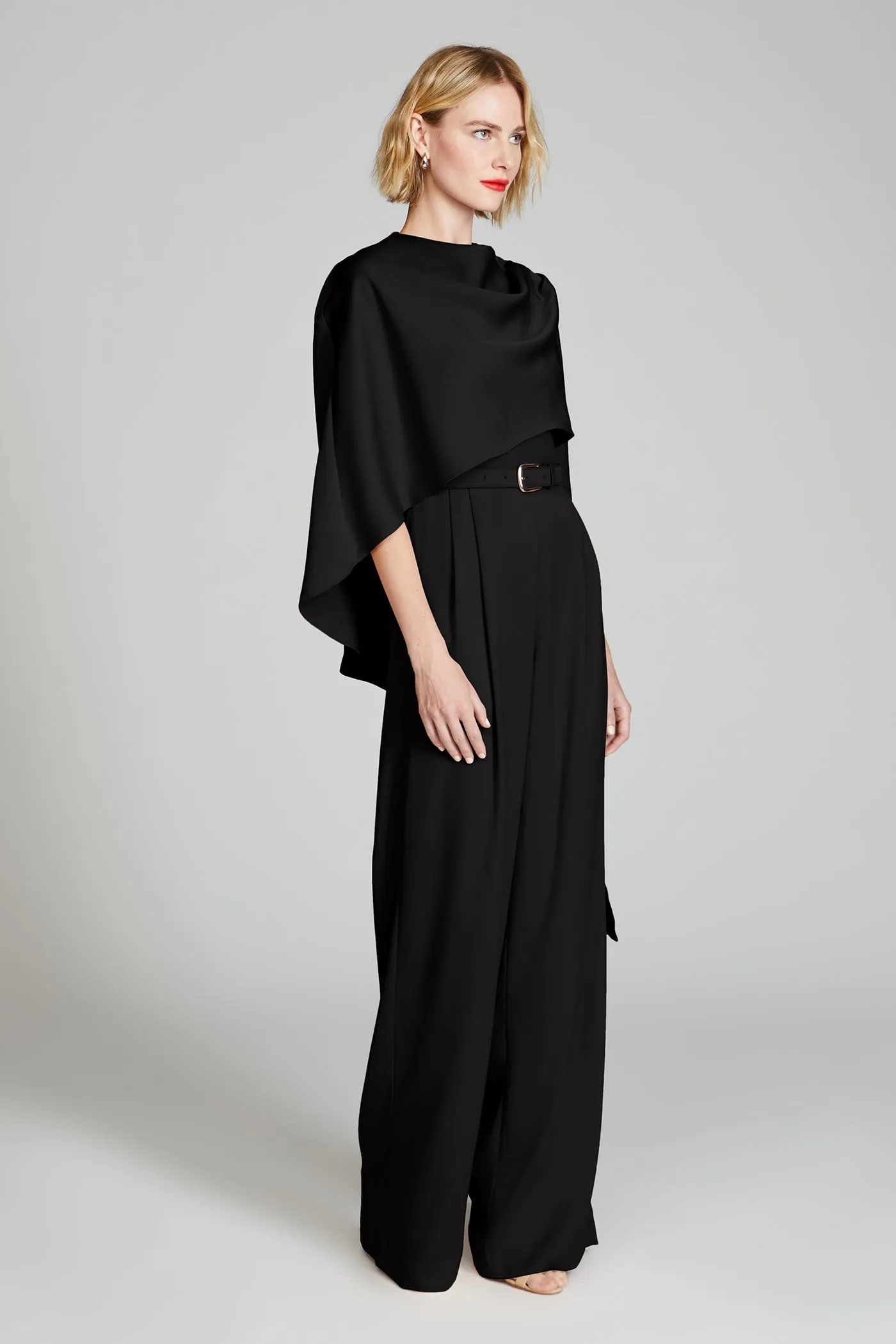 Paulette Crepe Jumpsuit sold by H by Halston product image thumbnail 3
