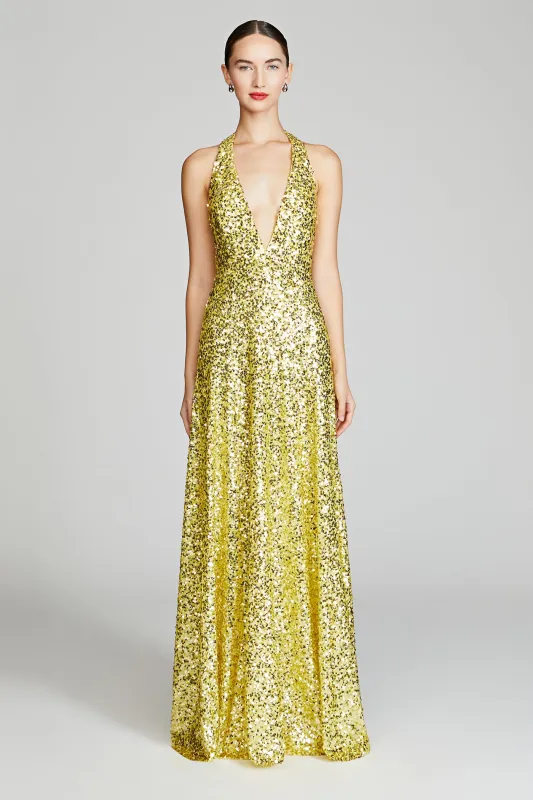 Renata Sequins Gown sold by H by Halston