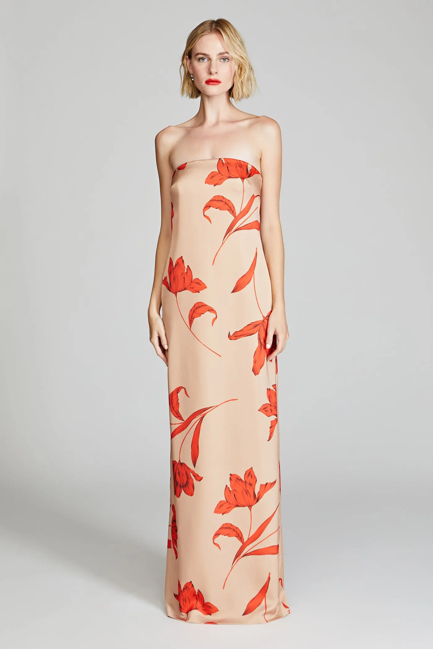 Manuela Strapless Printed Gown sold by H by Halston