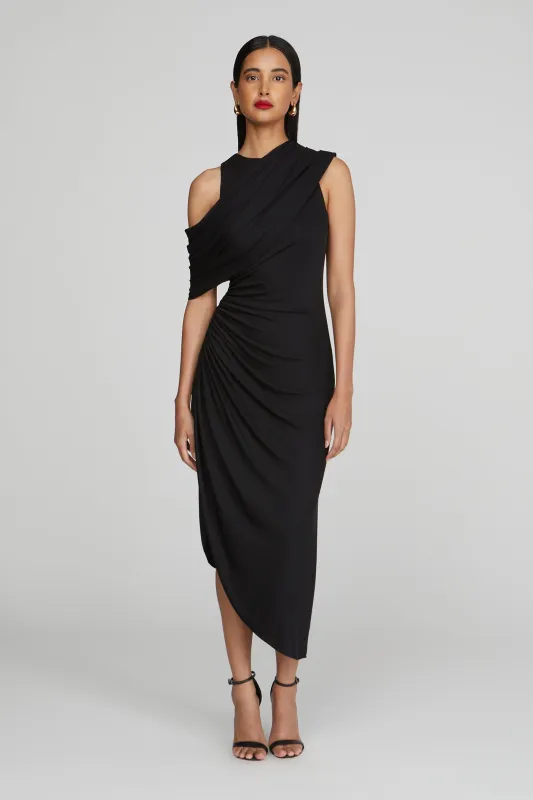 Gabrielle Matte Jersey Midi sold by H by Halston