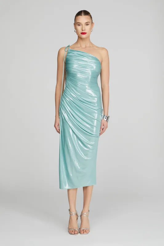 Mona One Shoulder Midi Dress sold by H by Halston