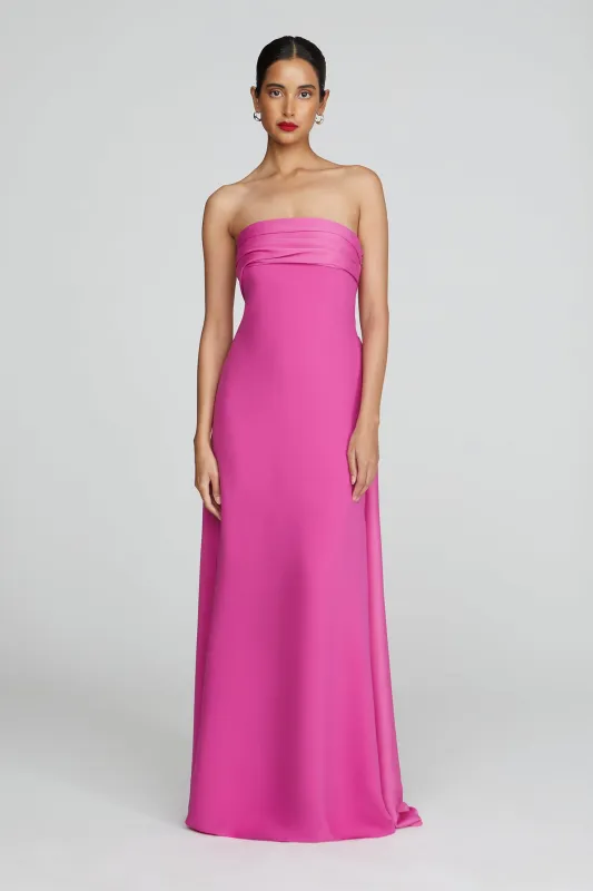 Brigette Strapless Crepe Gown sold by H by Halston