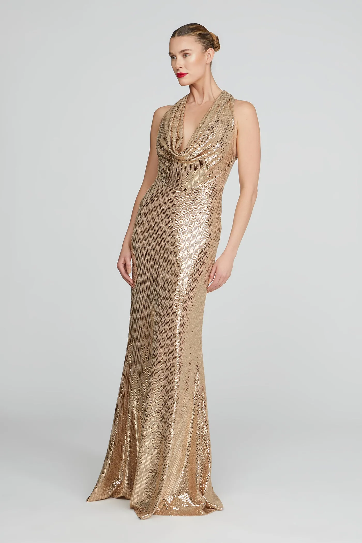 Milana Disco Jersey Gown sold by H by Halston product image thumbnail 3