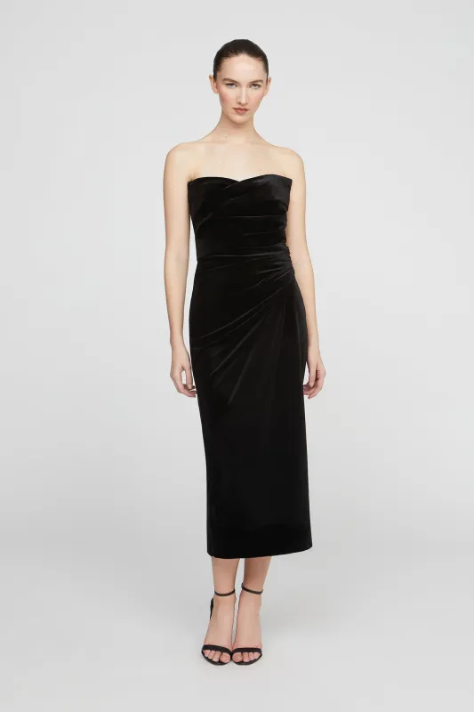 Imara Velvet Midi Dress sold by H by Halston