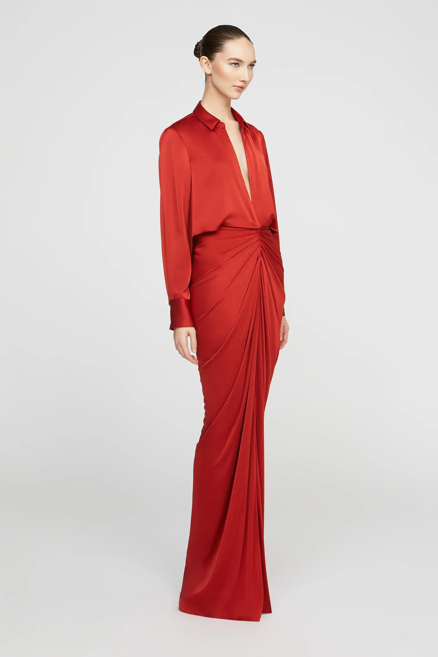 Katrine Jersey And Satin Gown sold by H by Halston product image thumbnail 3