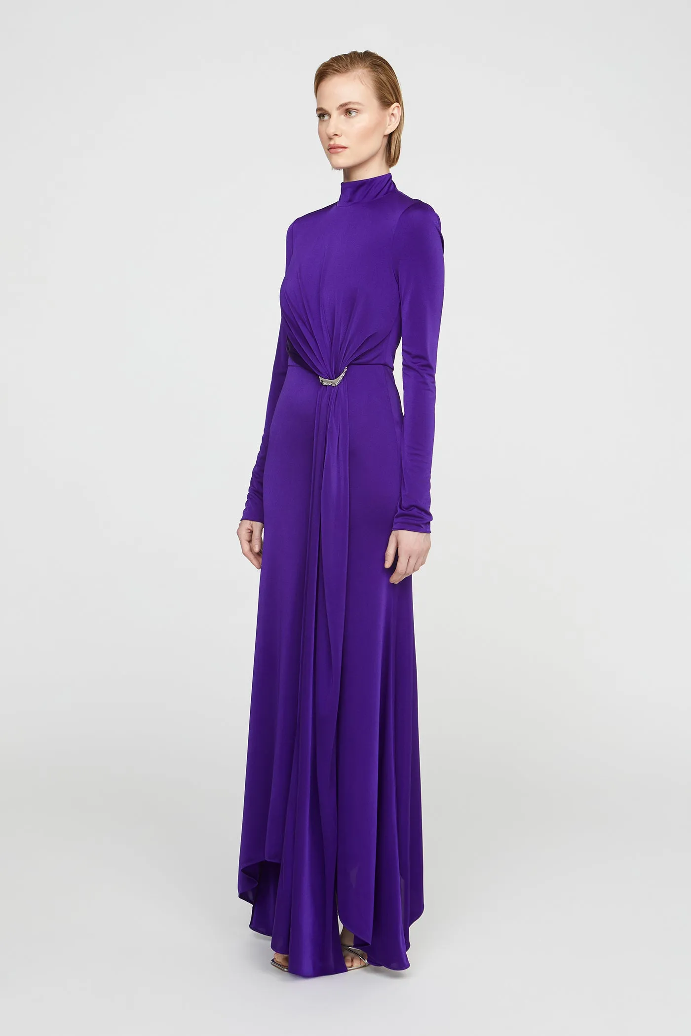 Mya Long Sleeve Jersey Dress sold by H by Halston product image thumbnail 5