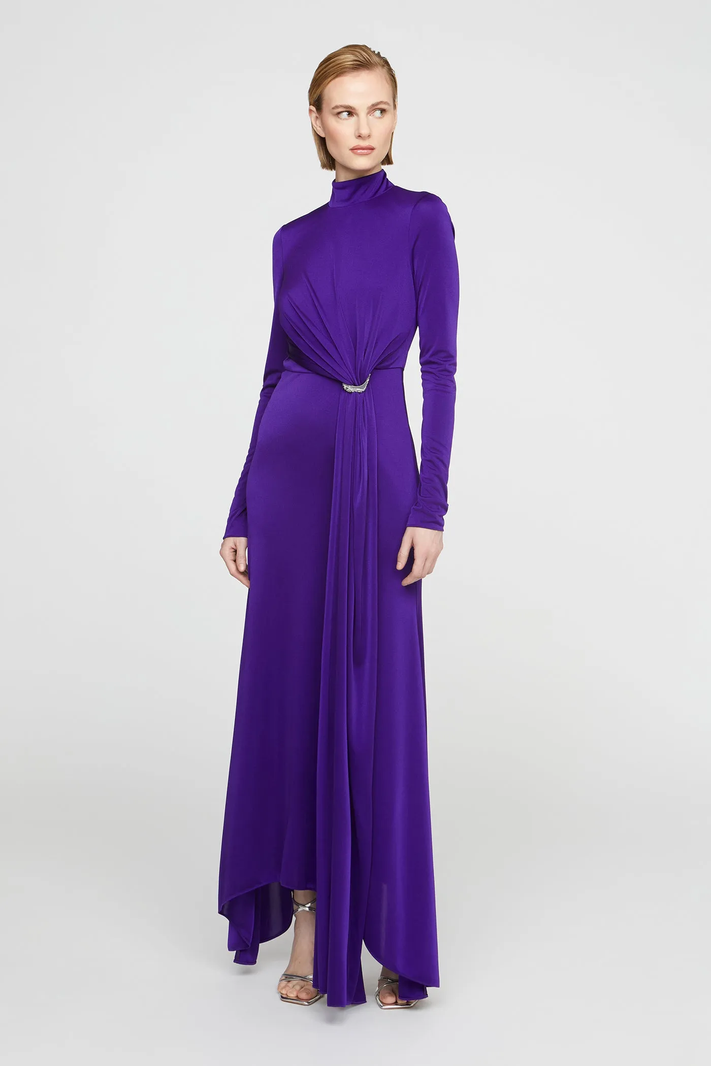 Mya Long Sleeve Jersey Dress sold by H by Halston product image thumbnail 3