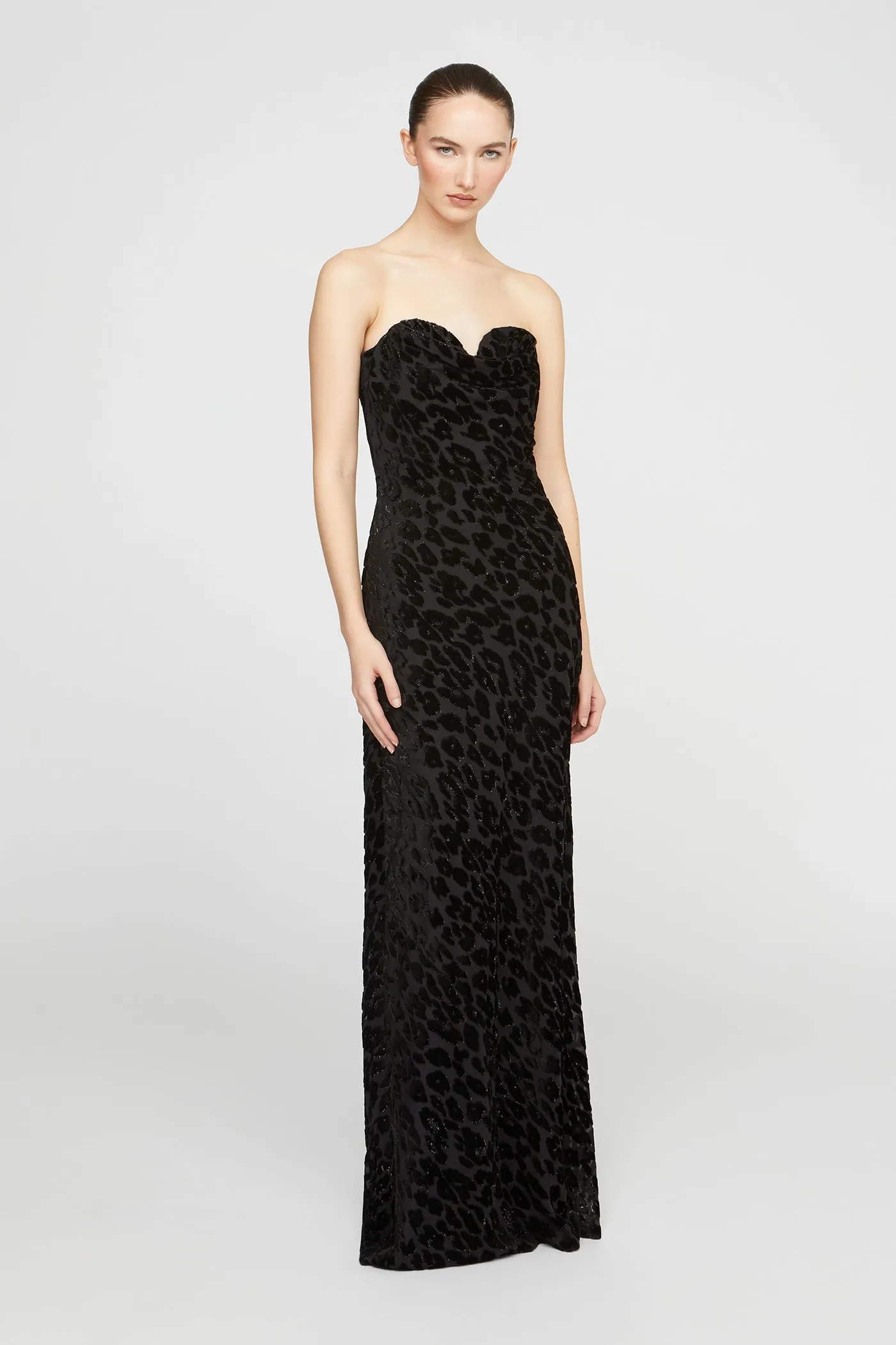Rosalie Chiffon Devoré Gown sold by H by Halston product image thumbnail 5