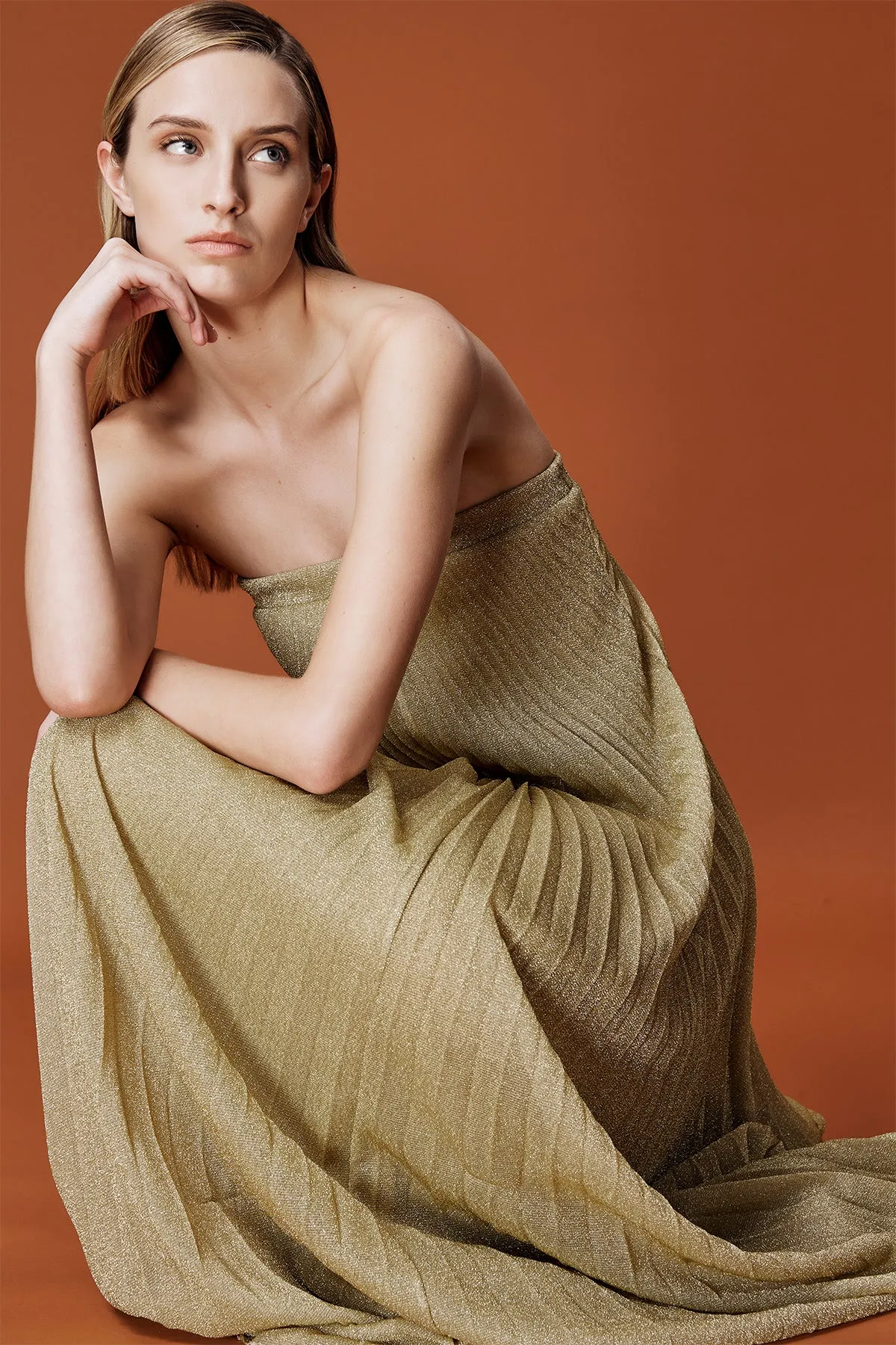 Juliet Gown In Shimmer Jersey sold by H by Halston product image thumbnail 2