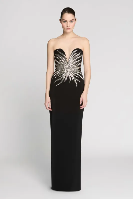 Lotta Stretch Crepe Gown sold by H by Halston