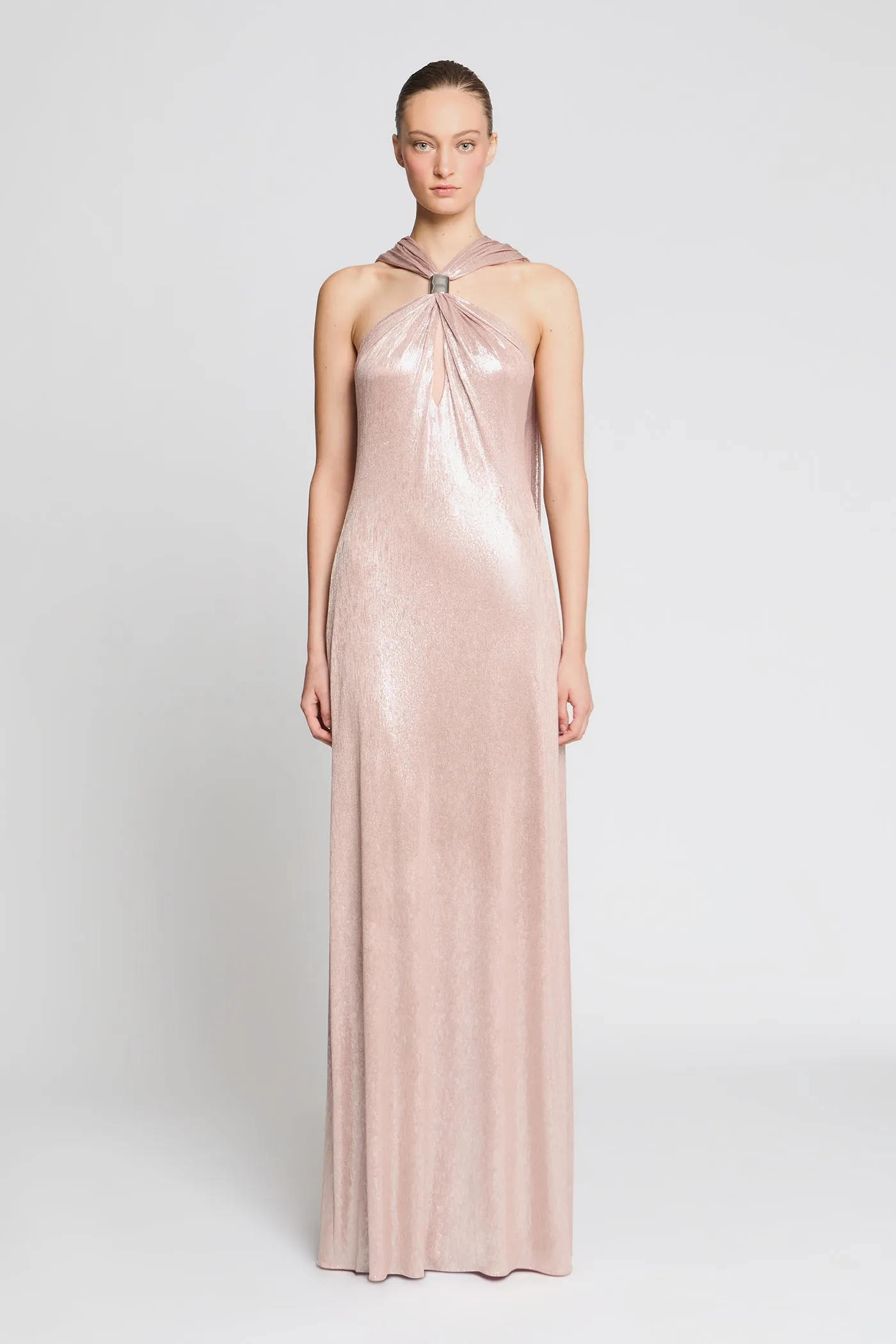 Sofie Metallic Jersey Gown sold by H by Halston product image thumbnail 5