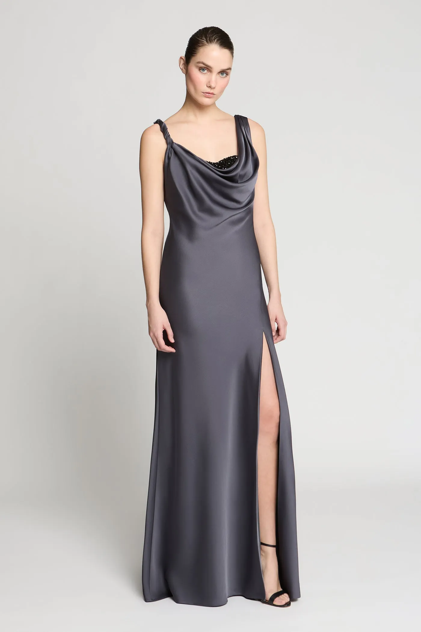 Trina Crepe Gown sold by H by Halston product image thumbnail 3