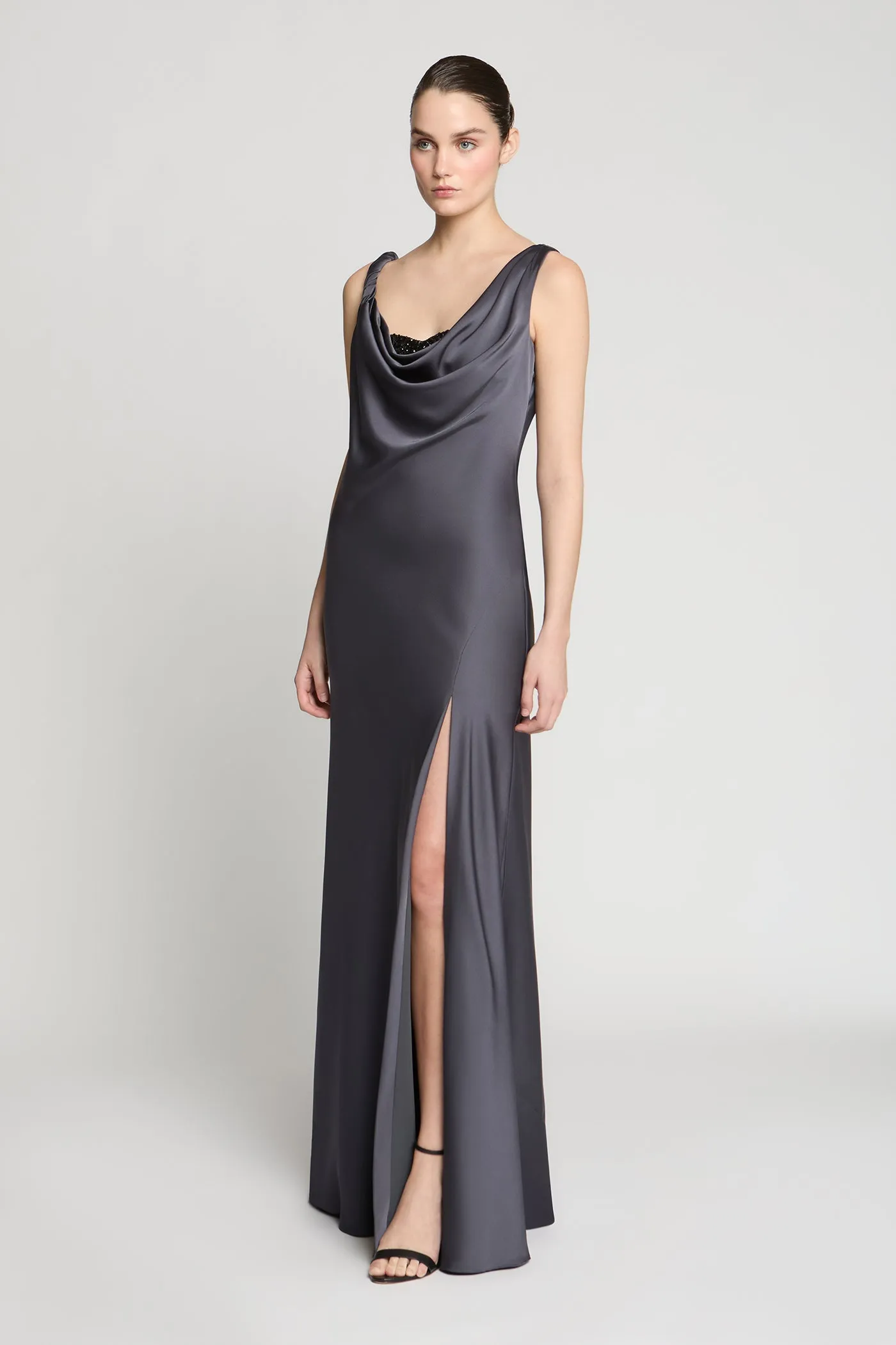 Trina Crepe Gown sold by H by Halston product image thumbnail 5