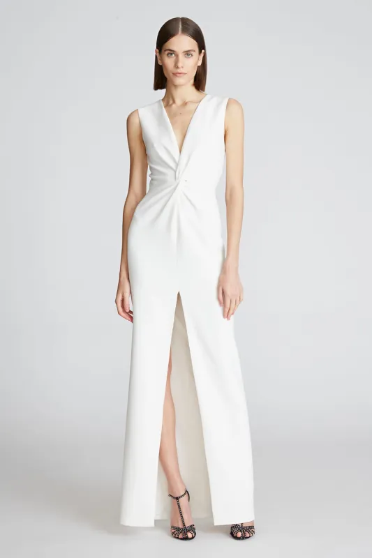 Melanie Gown In Stretch Crepe sold by H by Halston