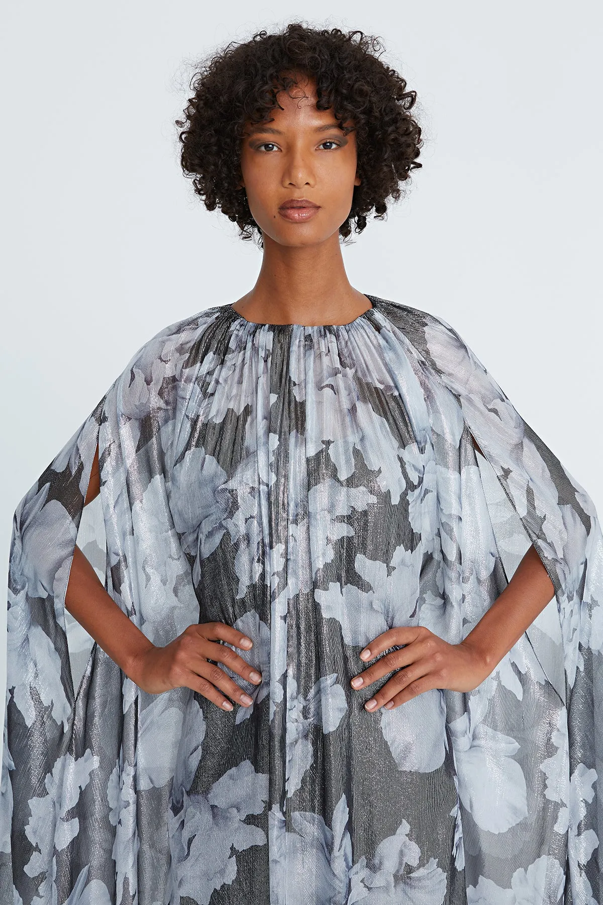 Nicoletta Chiffon Cape Gown sold by H by Halston product image thumbnail 5