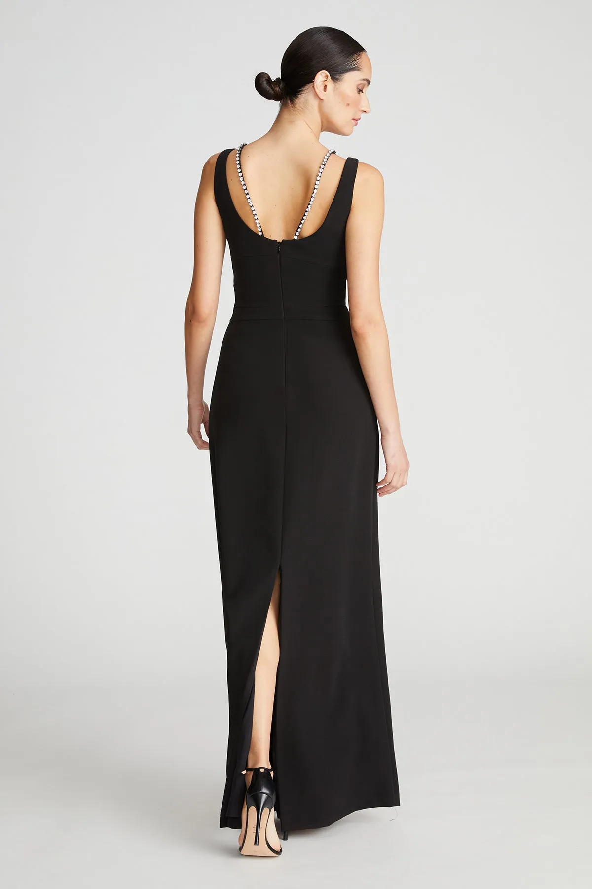 Alivia Gown In Stretch Crepe sold by H by Halston product image thumbnail 2