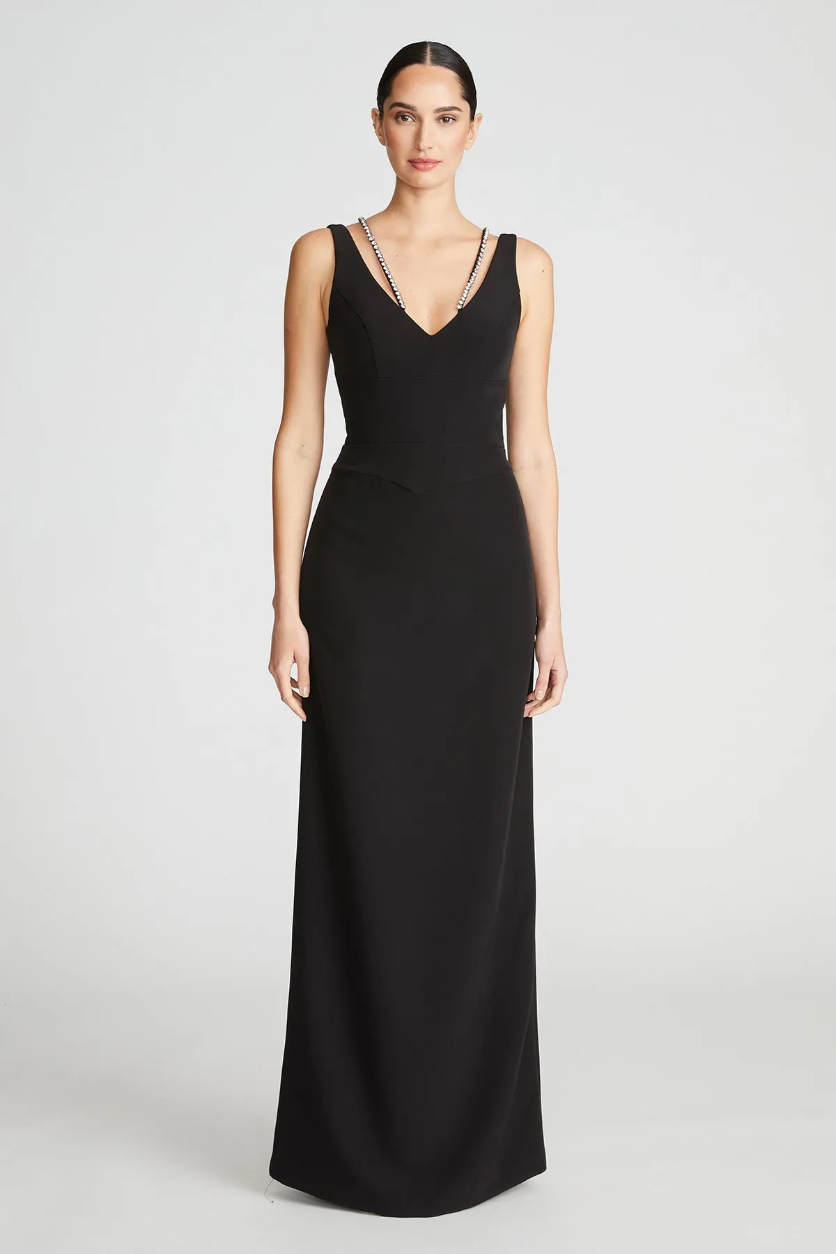 Alivia Gown In Stretch Crepe sold by H by Halston product image thumbnail 3